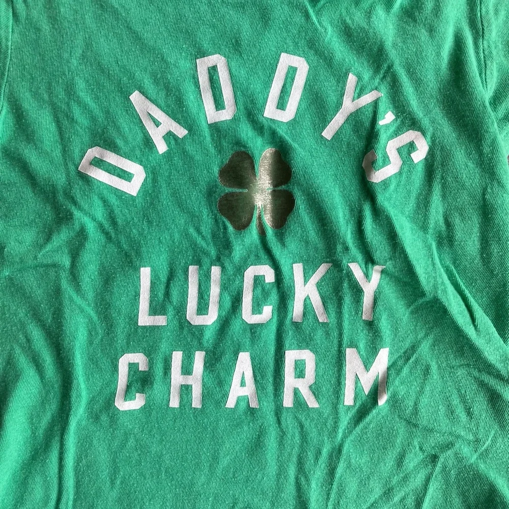 Old Navy Toddler Girl “Daddy’s Lucky Charm” Short Sleeve T-Shirt Scoop Neck 3T